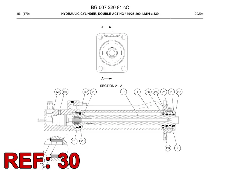 55021536b 550 215 36b O-Ring - Sandvik Technical Drawing