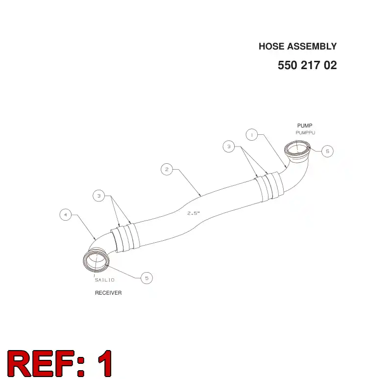 55021698 550 216 98 Split flange fitting - Sandvik Technical Drawing