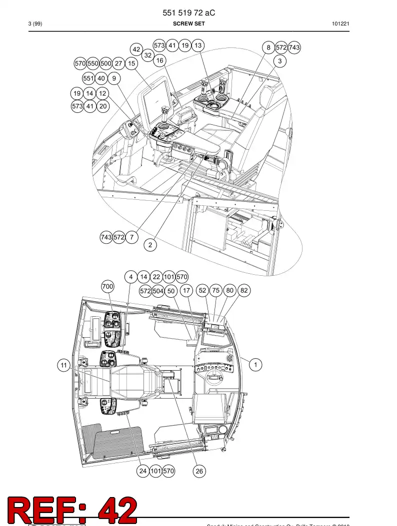 55021722 550 217 22 RIVET NUT - Sandvik Technical Drawing