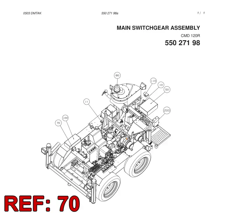 55021826 550 218 26 JUNCTION BOX ASSEMBLY - Sandvik Technical Drawing