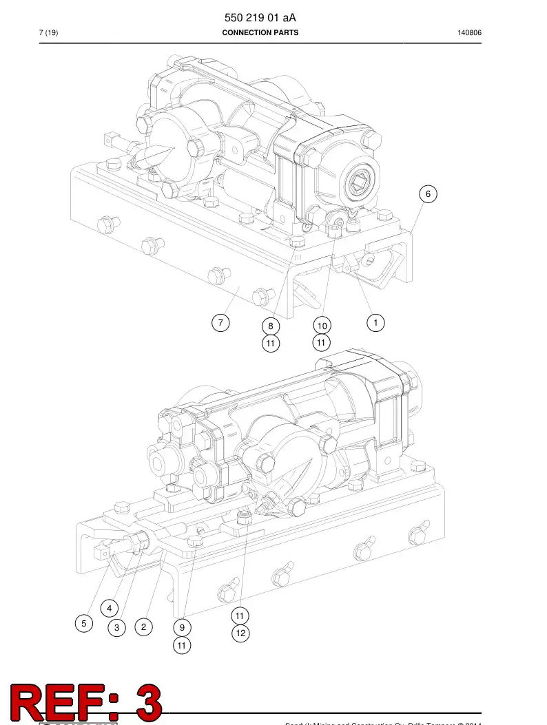 55021855b 550 218 55b Nut - Sandvik Technical Drawing