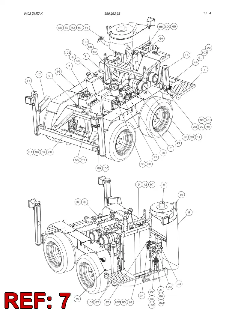 55021870 550 218 70 WHEEL ASSEMBLY - Sandvik Technical Drawing