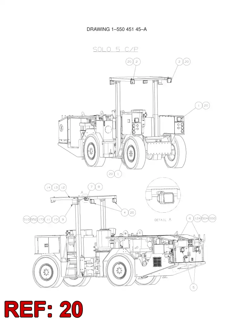 55021871 550 218 71 CABLE ASSEMBLY - Sandvik Technical Drawing