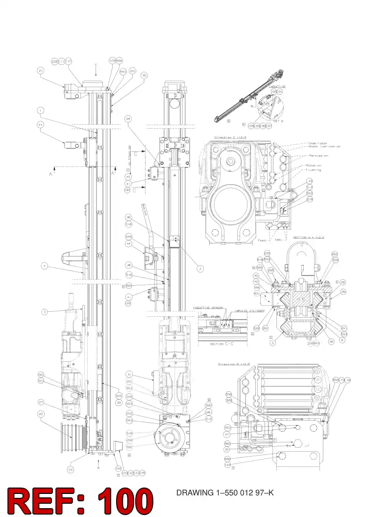 55021924 550 219 24 MOUNTING PLATE - Sandvik Technical Drawing