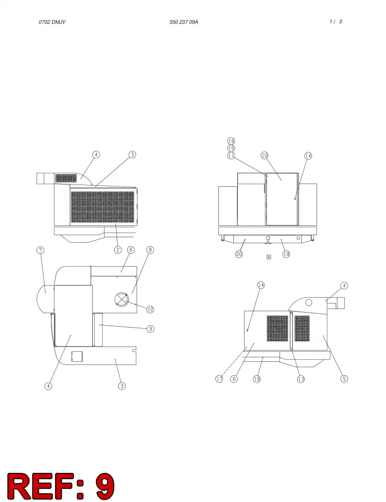 55021980 550 219 80 COVER PLATE - Sandvik Technical Drawing