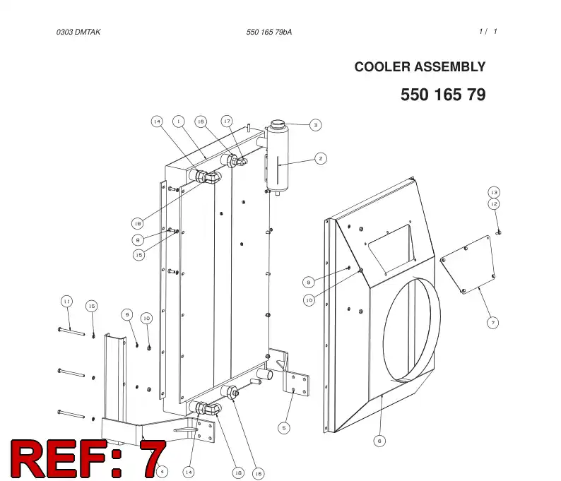 55021988 550 219 88 COVER - Sandvik Technical Drawing