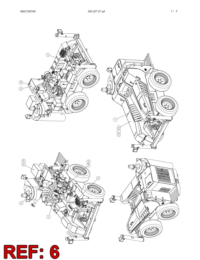 55022024 550 220 24 HYDRAULIC DIAGRAM - Sandvik Technical Drawing