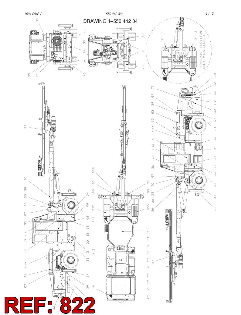 55022178 550 221 78 DECAL SET - Sandvik Technical Drawing