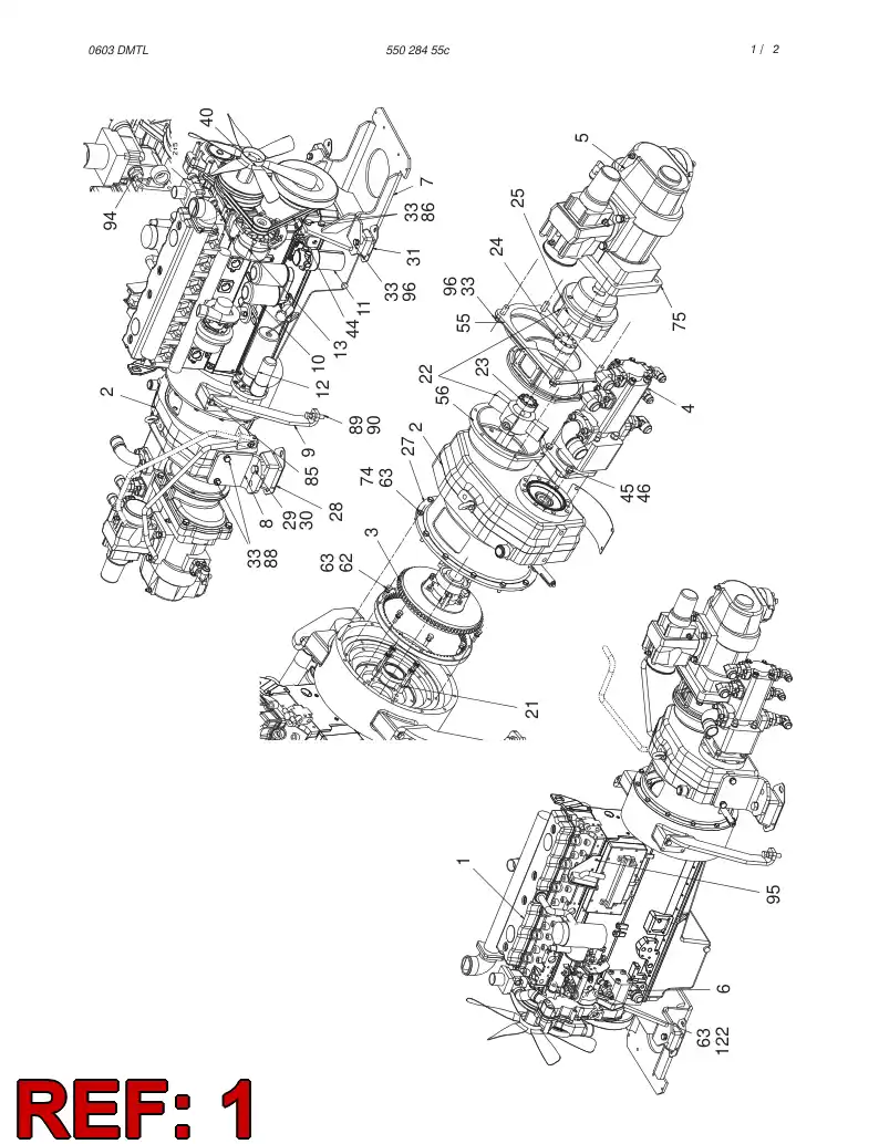 55022292 550 222 92 ENGINE - Sandvik Technical Drawing