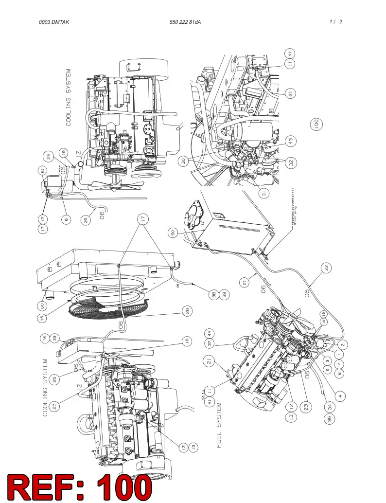 55022293 550 222 93 HOSE SET - Sandvik Technical Drawing