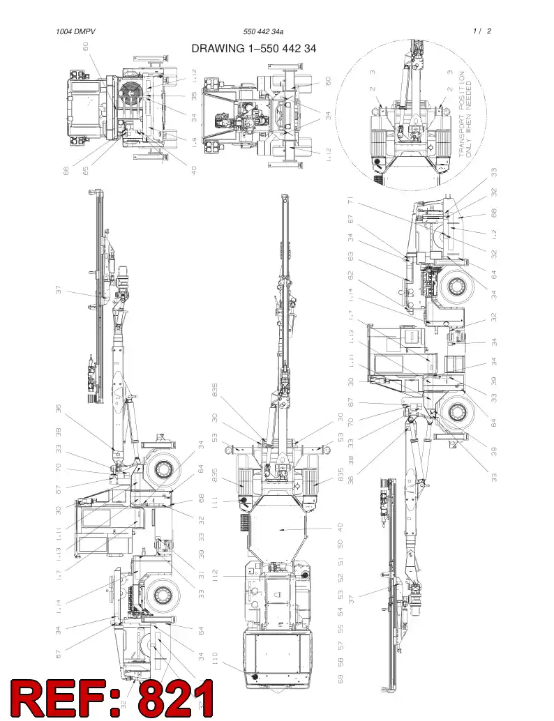 55022406 550 224 06 CAUTION BOARD SET - Sandvik Technical Drawing