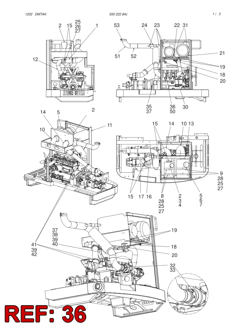 55022423 550 224 23 FLANGE - Sandvik Technical Drawing