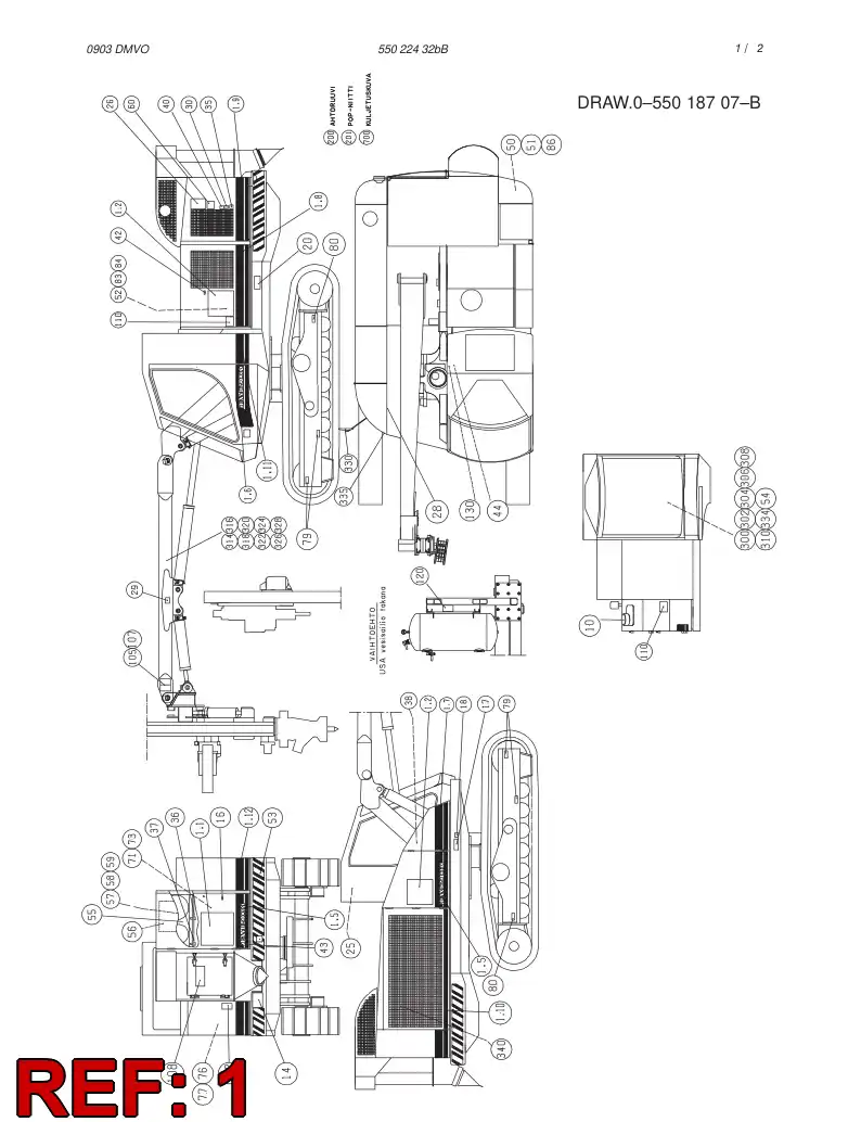 55022430 550 224 30 DECAL SET - Sandvik Technical Drawing