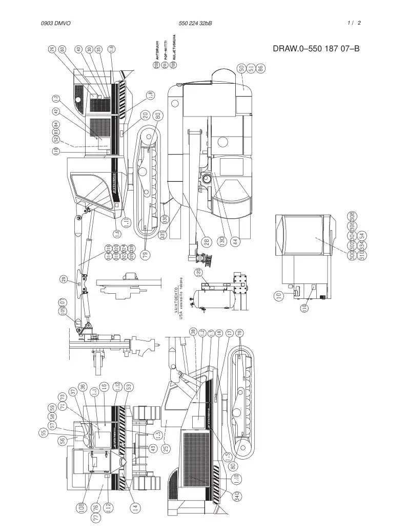 55022432aA 550 224 32aA SIGN AND DECAL ASSEMBLY - Sandvik Technical Drawing