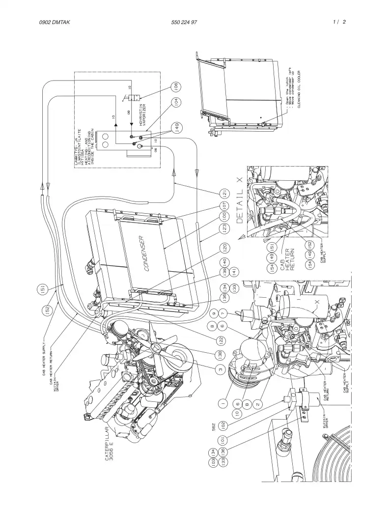 55022497 550 224 97 AIR CONDITIONING SYSTEM - Sandvik Technical Drawing