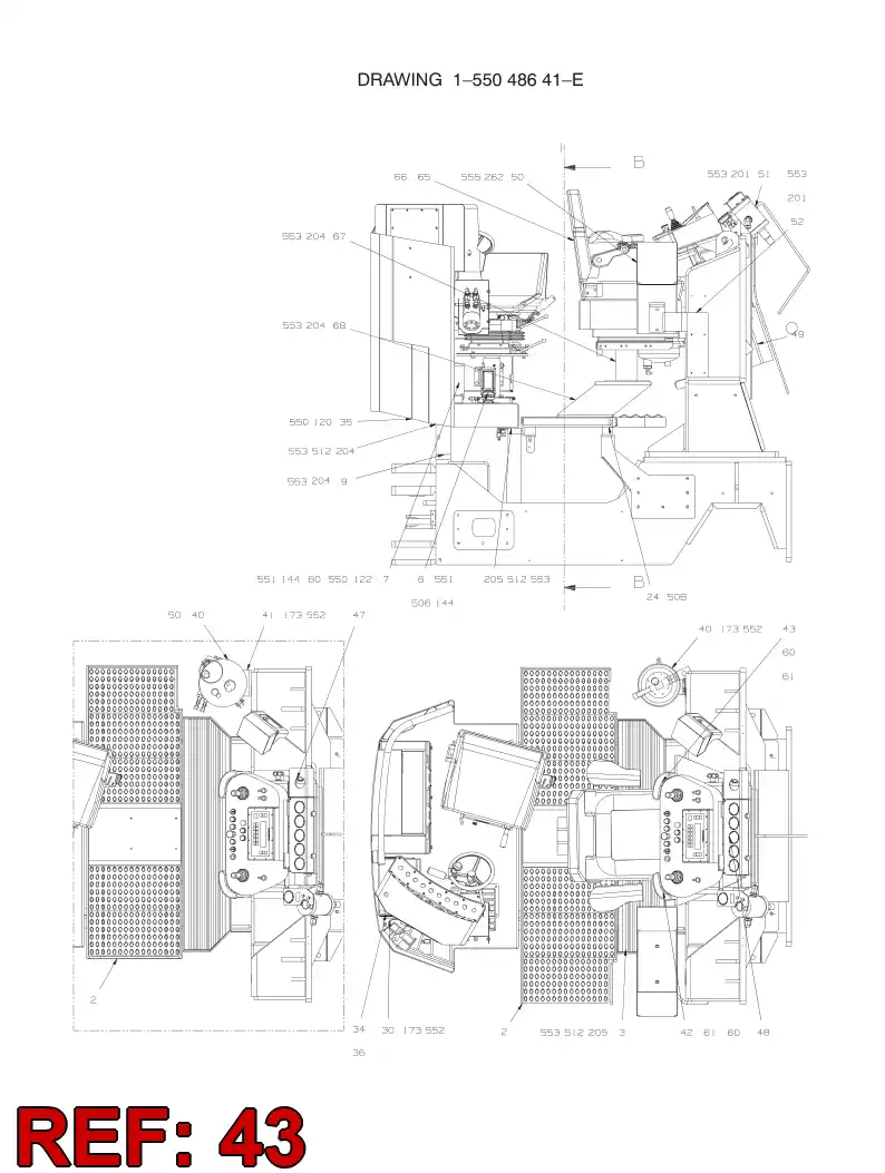 55022516 550 225 16 REPOSABRAZOS - Sandvik Technical Drawing