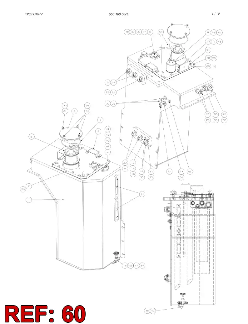55022898 550 228 98 COVER PLATE - Sandvik Technical Drawing