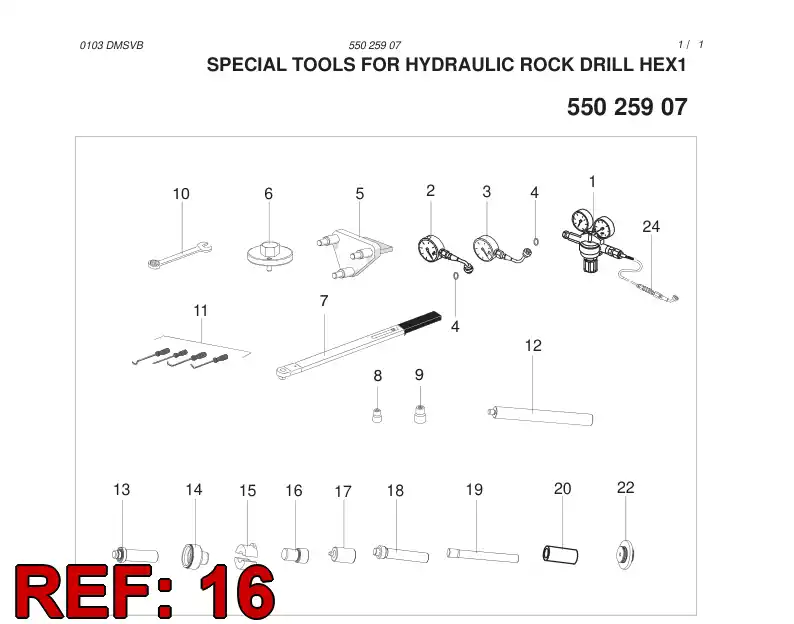 55022899 550 228 99 PUNCH - Sandvik Technical Drawing