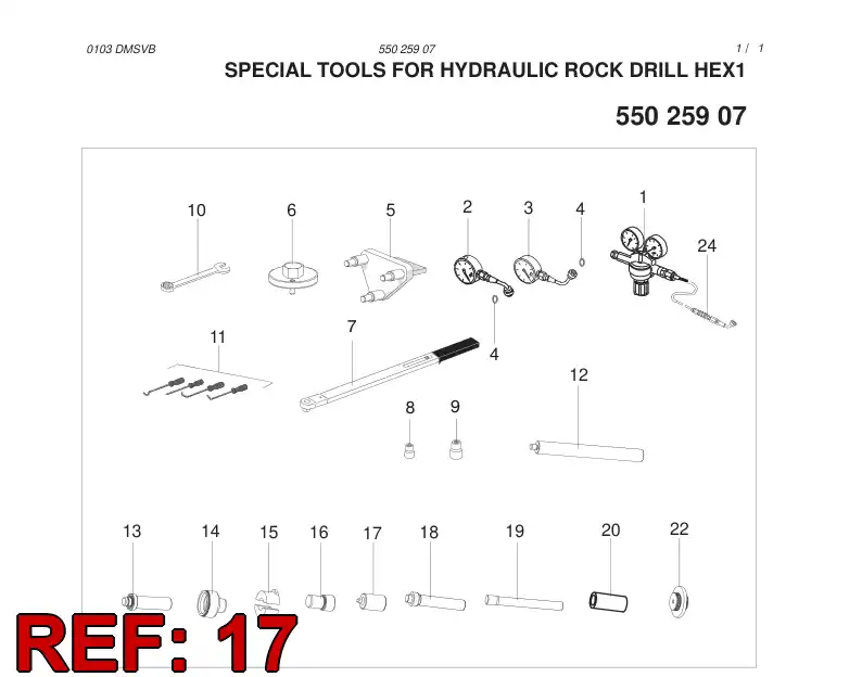 55022907 550 229 07 PUNCH - Sandvik Technical Drawing