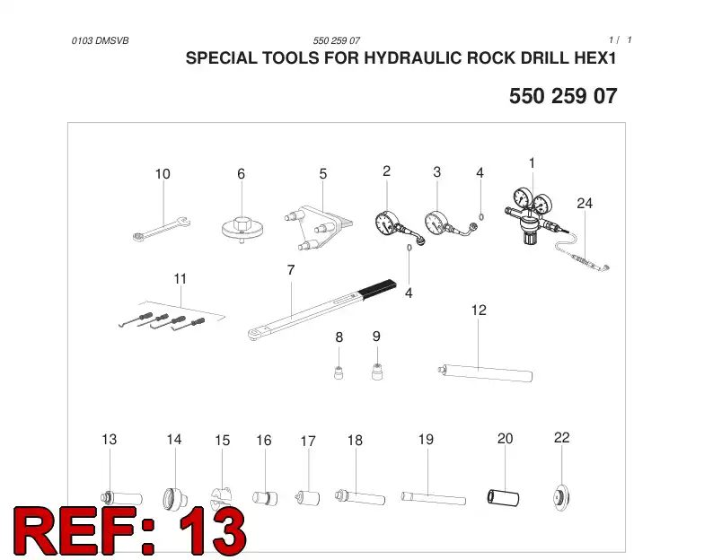 55022914 550 229 14 PUNCH - Sandvik Technical Drawing