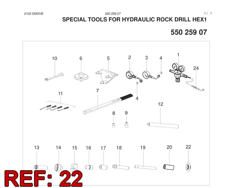 55022916 550 229 16 PUNCH - Sandvik Technical Drawing
