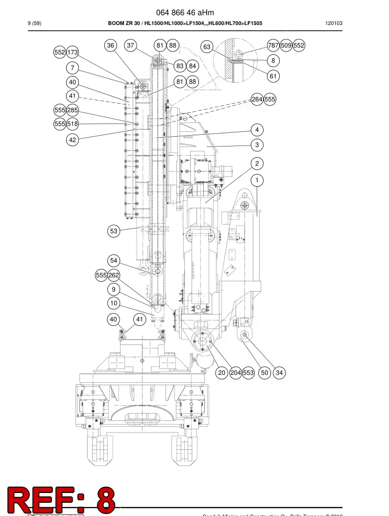 55022952a 550 229 52a Fixing clip - Sandvik Technical Drawing