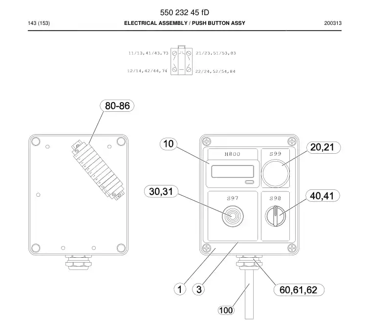 55023208d 550 232 08d DESENHO DO LAYOUT ELTRICO - Sandvik Technical Drawing