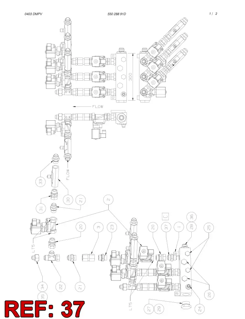 55023210 550 232 10 ADAPTER ASSY - Sandvik Technical Drawing