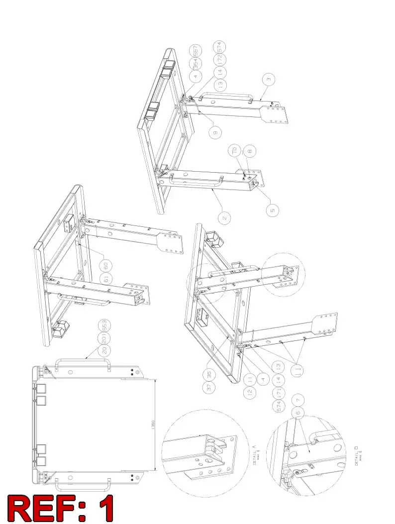 55023306 550 233 06 SAFETY CANOPY - Sandvik Technical Drawing