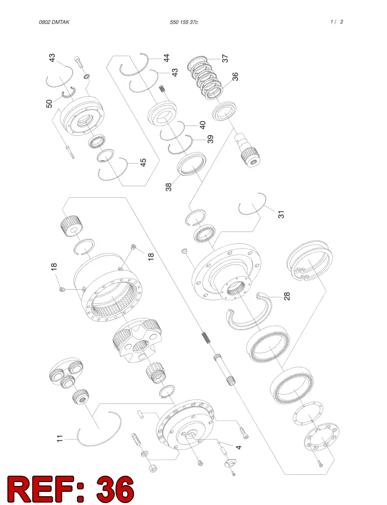 55023344 550 233 44 DISCO, FREIO - Sandvik Technical Drawing