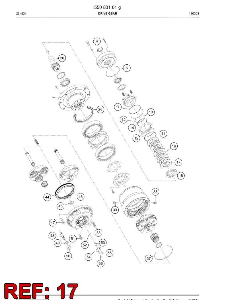 55023345a 550 233 45a Plate - Sandvik Technical Drawing