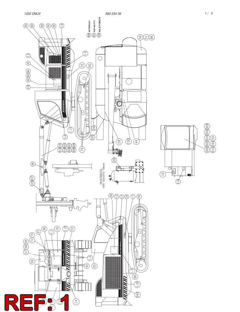 55023440 550 234 40 DECAL SET - Sandvik Technical Drawing