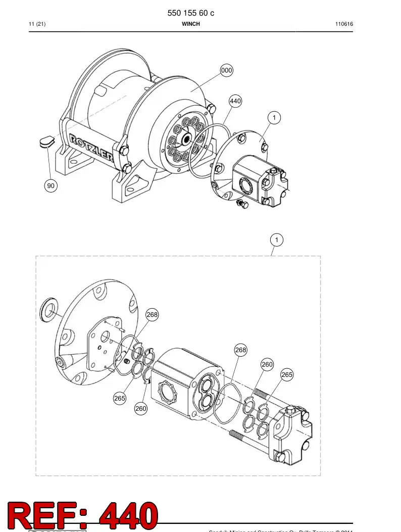 55023490a 550 234 90a O-Ring - Sandvik Technical Drawing
