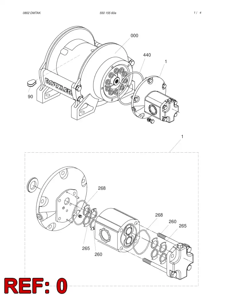 55023495 550 234 95 BRAKE ASSEMBLY - Sandvik Technical Drawing