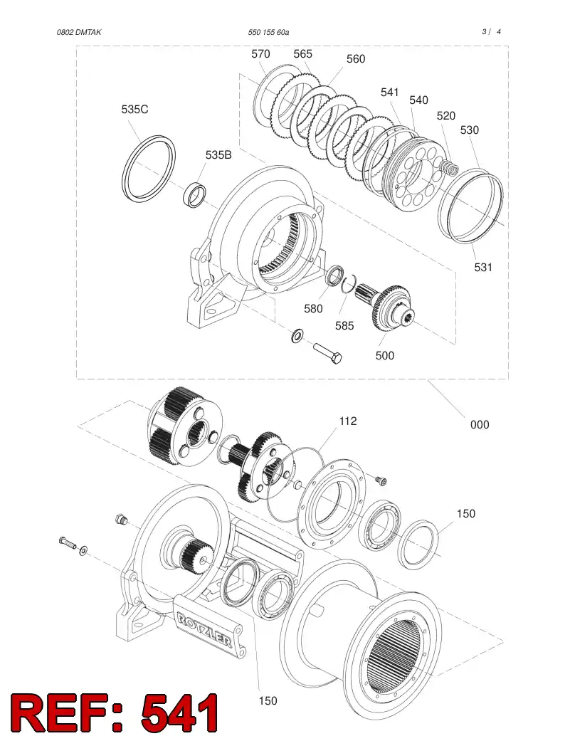 55023501 550 235 01 Ring, Backing - Sandvik Technical Drawing