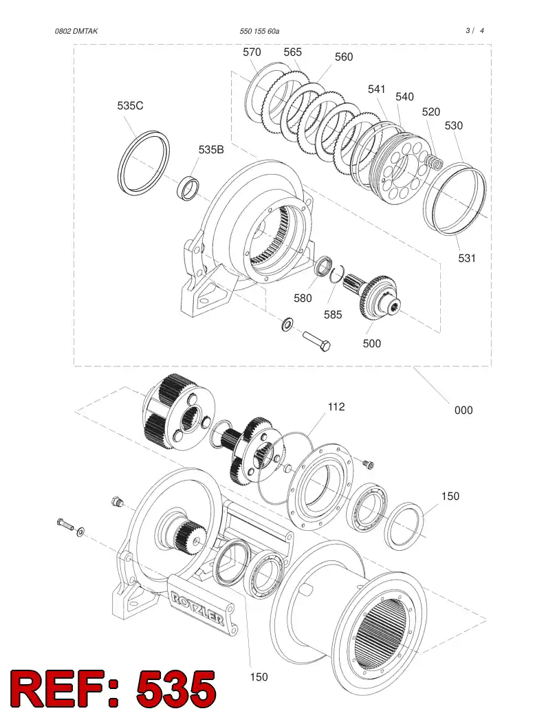 55023511 550 235 11 BUSHING - Sandvik Technical Drawing