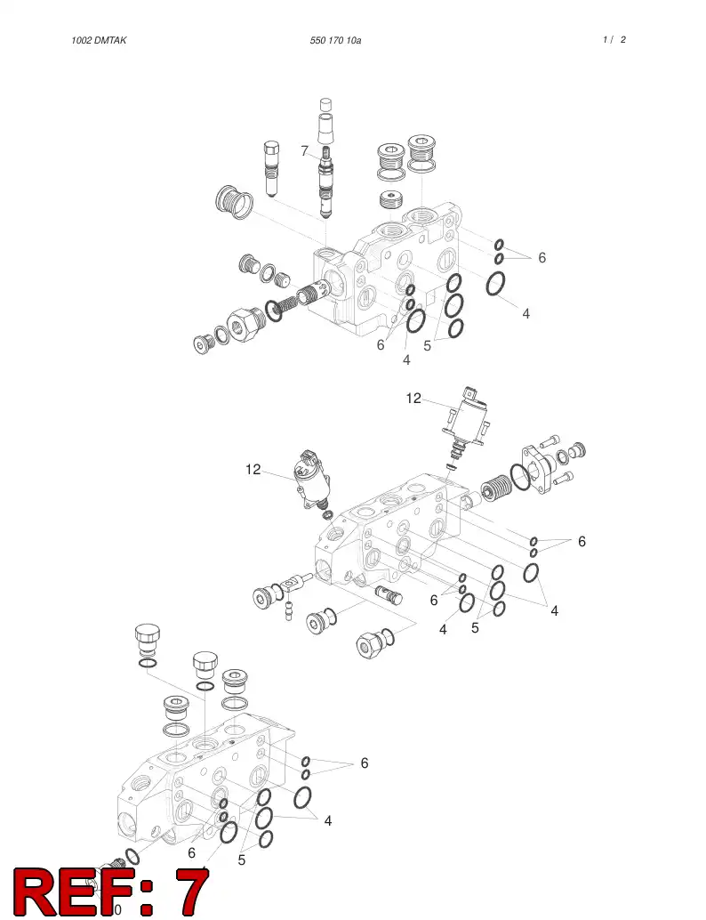 55023568 550 235 68 PRESSURE RELIEF VALVE - Sandvik Technical Drawing