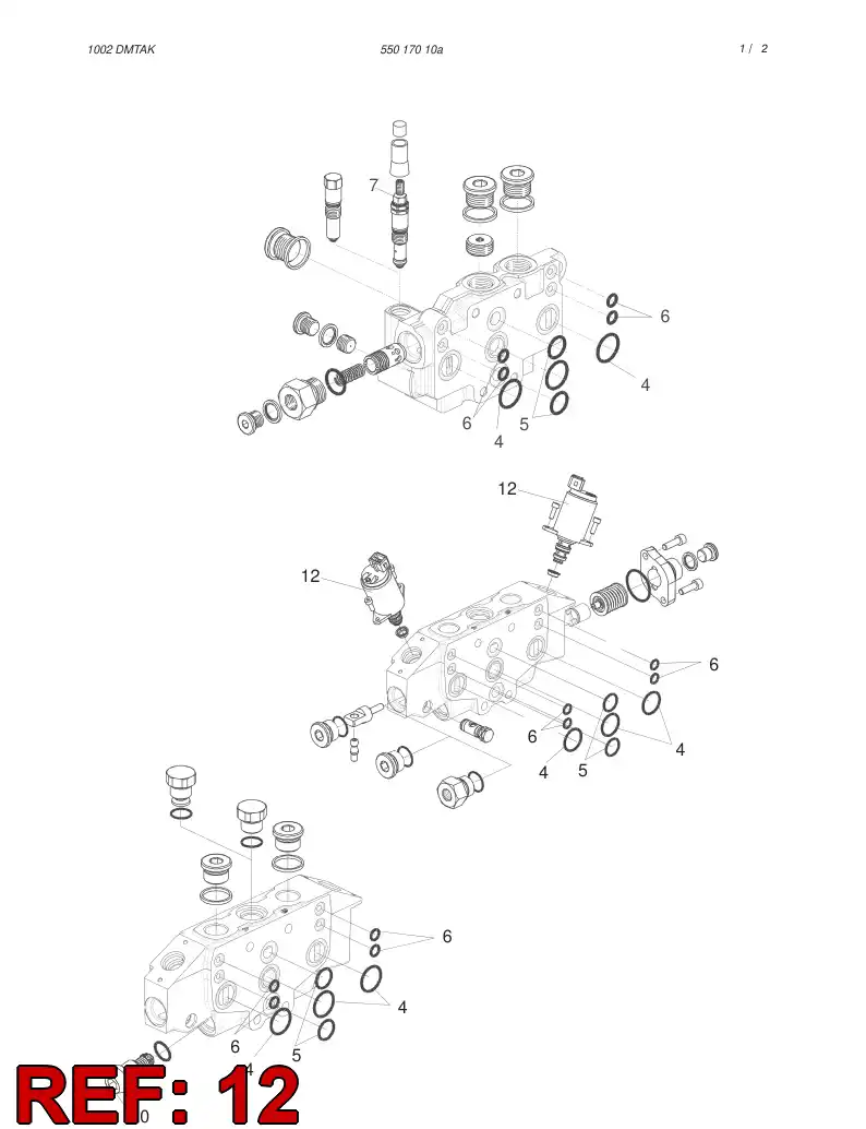 55023570 550 235 70 SOLENOID - Sandvik Technical Drawing