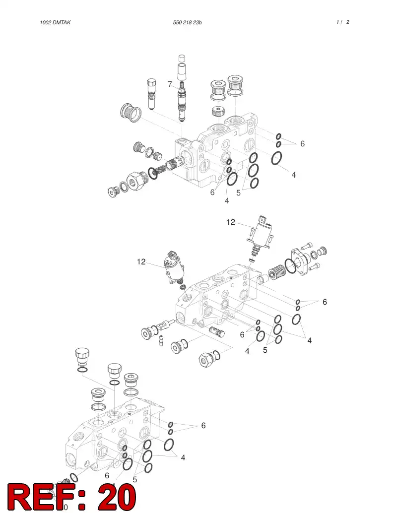 55023571 550 235 71 PRESSURE RELIEF VALVE - Sandvik Technical Drawing