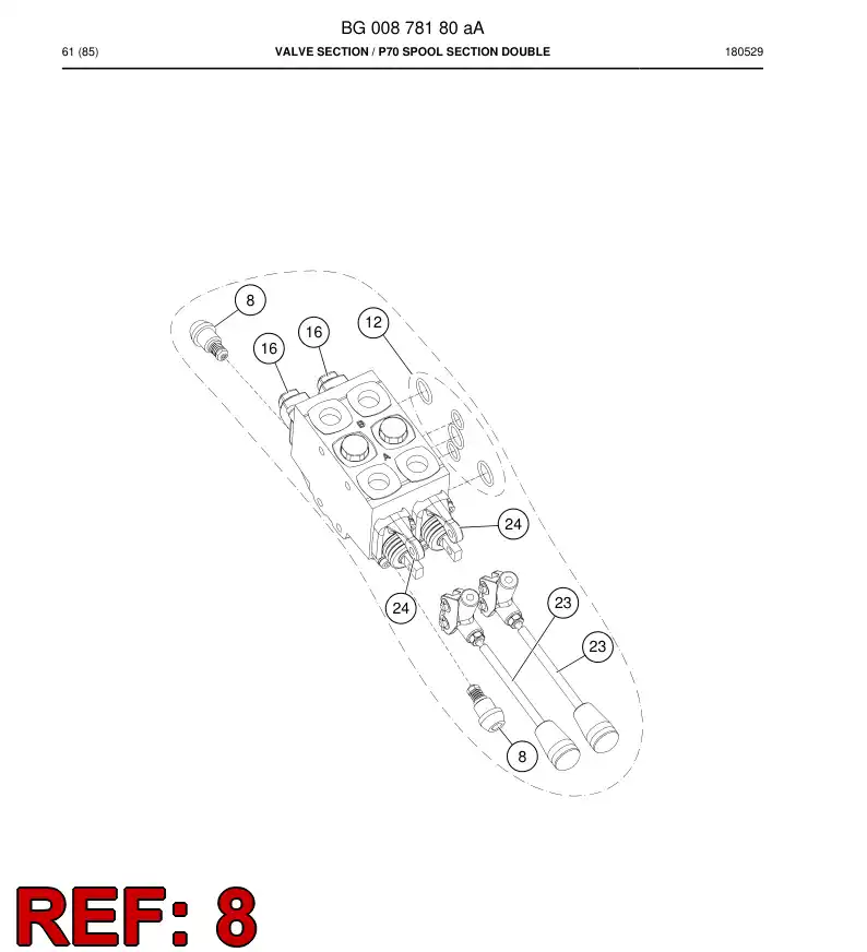 55023571a 550 235 71a Valve, Pressure Relief - Sandvik Technical Drawing