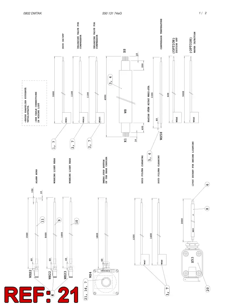 55023598 550 235 98 ELECTRICAL ASSEMBLY - Sandvik Technical Drawing