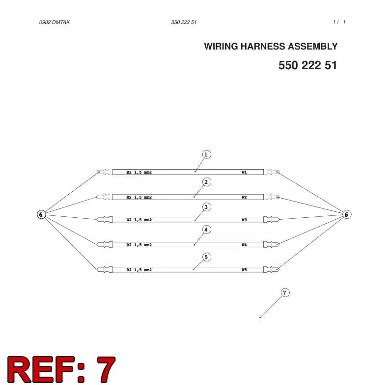 55023639 550 236 39 WIRING DIAGRAM - Sandvik Technical Drawing