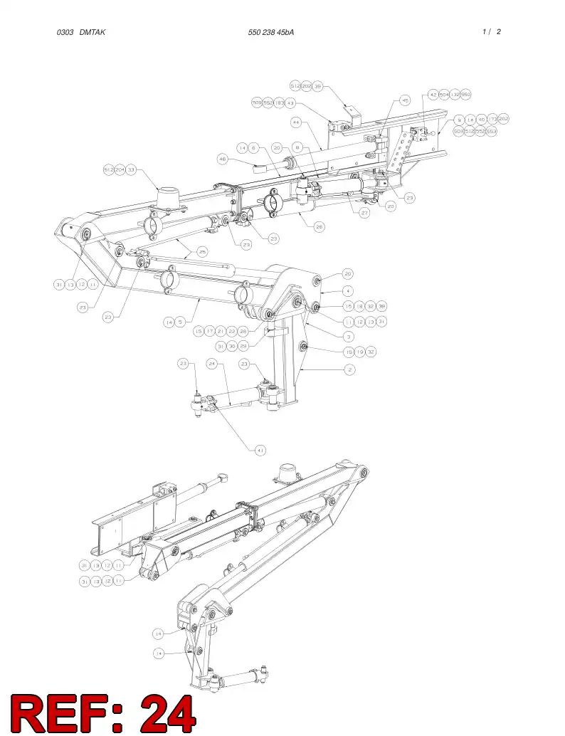 55023694 550 236 94 CYLINDER - Sandvik Technical Drawing