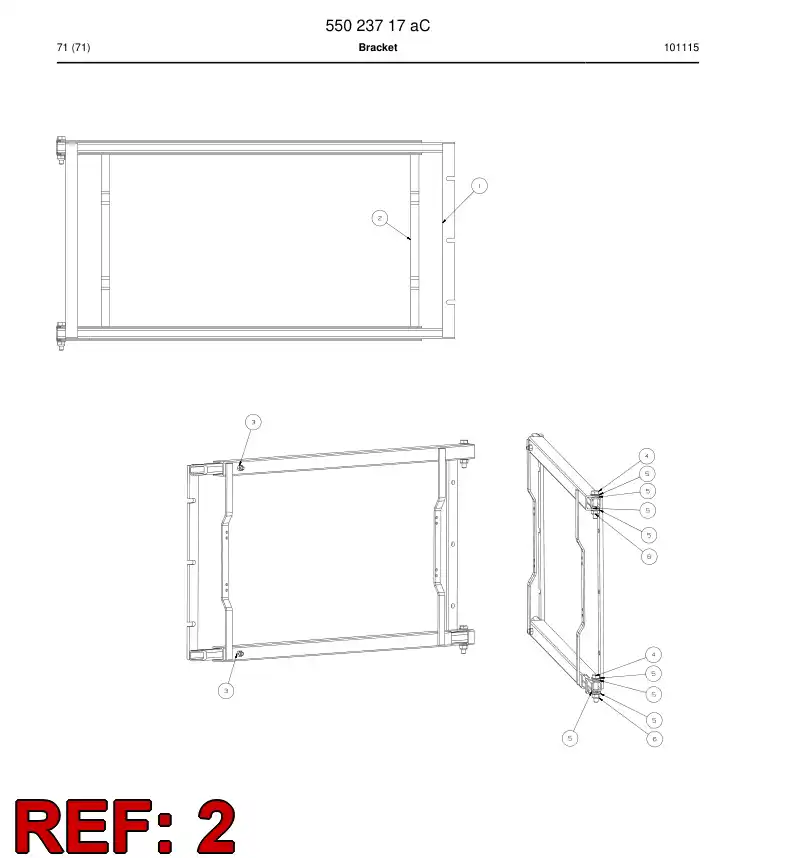55023719a 550 237 19a Bracket - Sandvik Technical Drawing