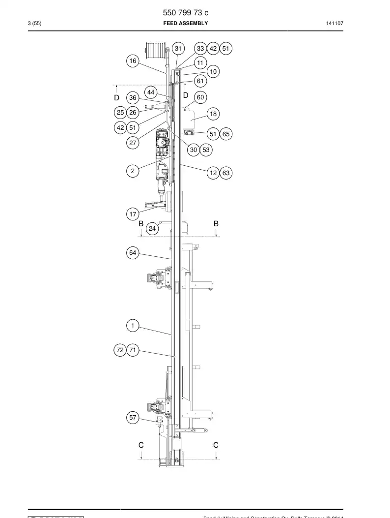 55023750a 550 237 50a Plate, Mounting - Sandvik Technical Drawing