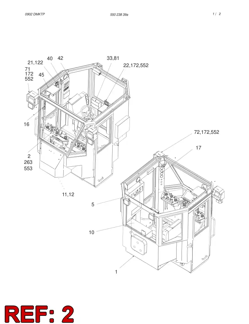 55023838 550 238 38 ASSEMBLY - Sandvik Technical Drawing