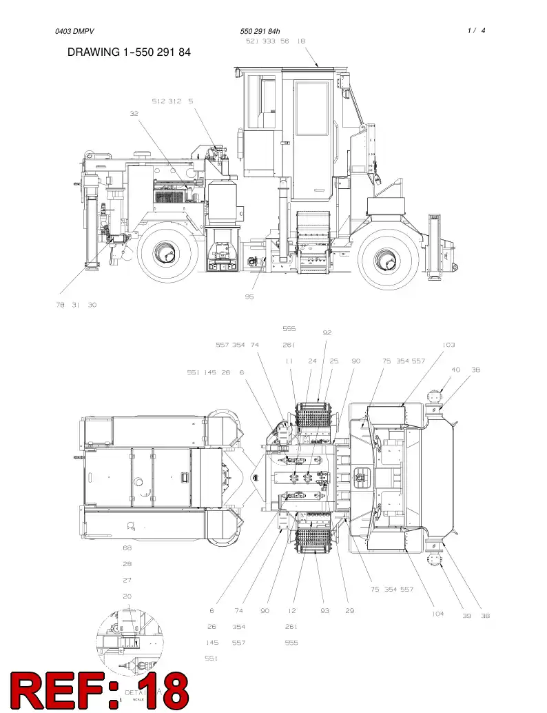 55023839 550 238 39 CABIN ASSEMBLY - Sandvik Technical Drawing