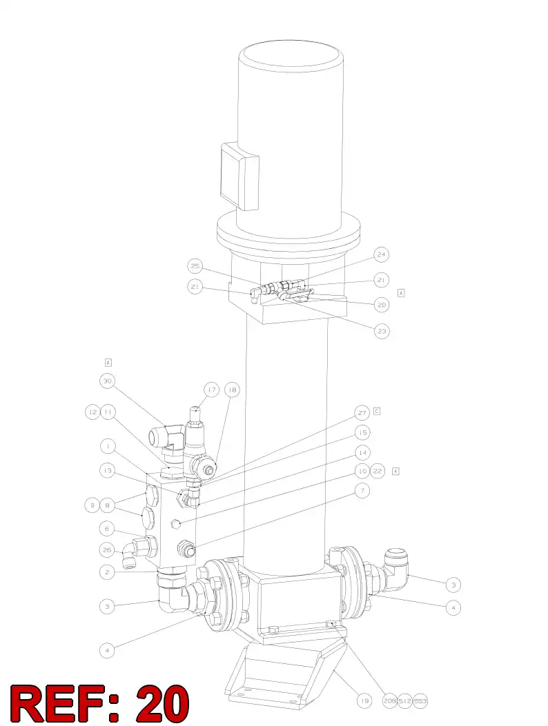 55023966 550 239 66 STRAIGHT THREAD ADAPTER - Sandvik Technical Drawing
