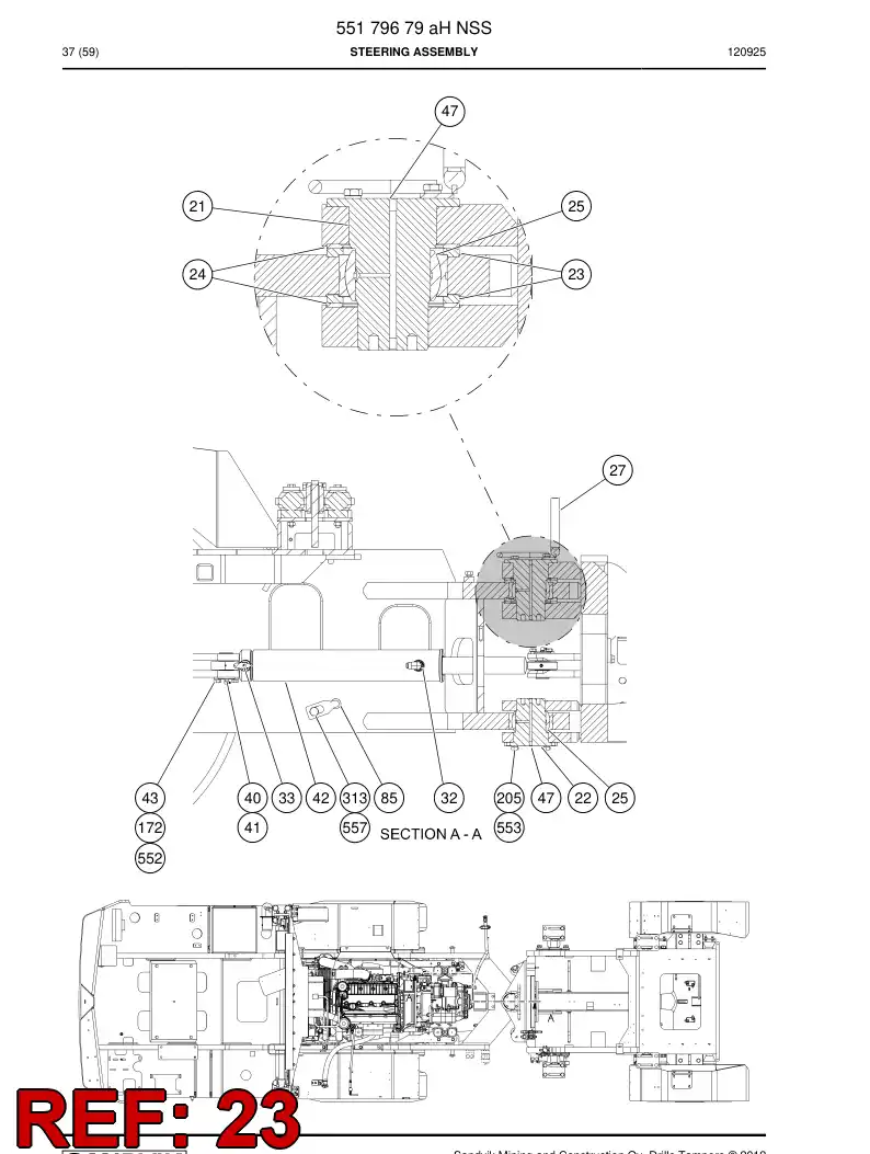 55023993b 550 239 93b Spacer - Sandvik Technical Drawing