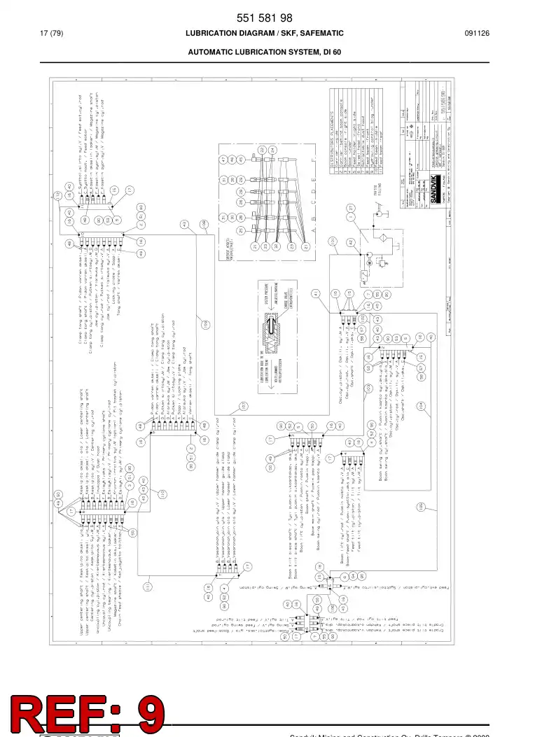 55024034 550 240 34 Lube unit - Sandvik Technical Drawing